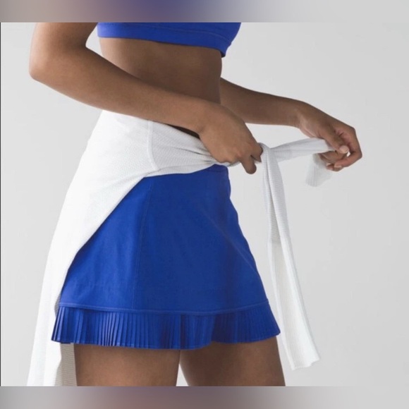 Lululemon City Sky Run By Skirt Harbor Blue Size 8 RARE - Picture 1 of 8